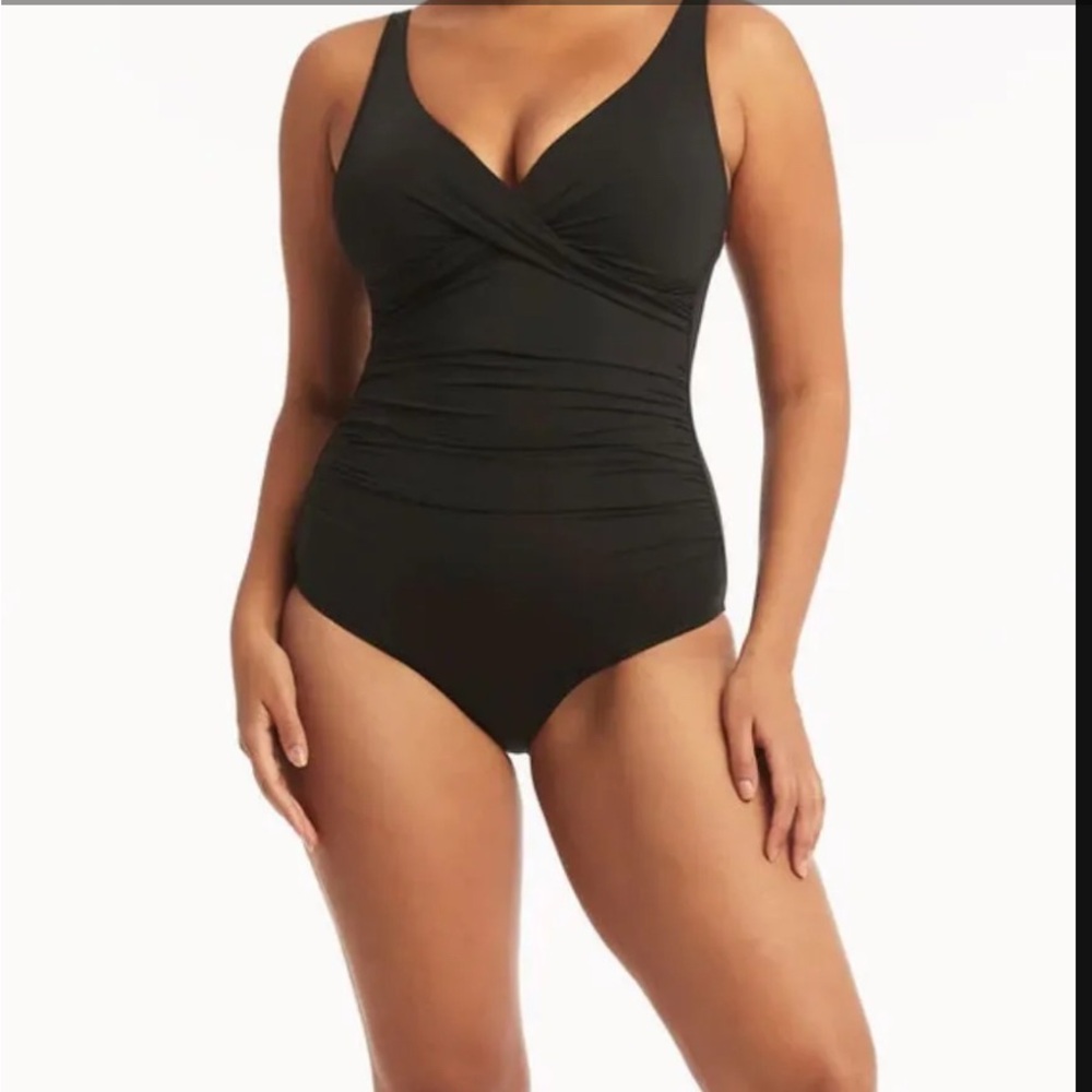 Sea Level Australia Eco Essentials Cross Front One Piece